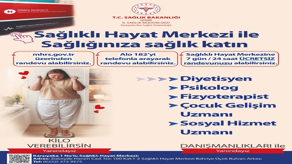 Sağlıklı Hayat Merkezi ile sağlığınıza sağlık katın.